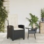 Sillón reclinable de jardín con cojines ratán sintético negro de , Sillas de jardín - Ref: Foro24-365208, Precio: 123,81 €, D...
