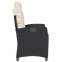 Sillón reclinable de jardín con cojines ratán sintético negro de , Sillas de jardín - Ref: Foro24-365208, Precio: 123,81 €, D...
