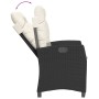 Sillón reclinable de jardín con cojines ratán sintético negro de , Sillas de jardín - Ref: Foro24-365208, Precio: 123,81 €, D...