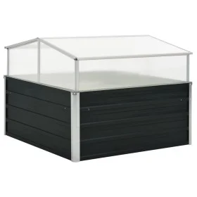Galvanized steel anthracite grey greenhouse 100x100x77 cm by vidaXL, Pots and planters - Ref: Foro24-45724, Price: 94,94 €, D...