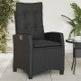Sillones reclinable jardín cojines 2 uds ratán sintético negro de , Sillas de jardín - Ref: Foro24-365217, Precio: 256,00 €, ...