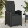 Sillones reclinables jardín con reposapiés 2 uds ratán PE negro de , Sillas de jardín - Ref: Foro24-365193, Precio: 251,62 €,...