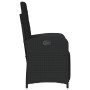 Sillones reclinables jardín con reposapiés 2 uds ratán PE negro de , Sillas de jardín - Ref: Foro24-365193, Precio: 236,42 €,...