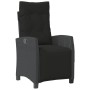 Sillones reclinables jardín con reposapiés 2 uds ratán PE negro de , Sillas de jardín - Ref: Foro24-365241, Precio: 258,03 €,...