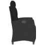 Sillones reclinables jardín con reposapiés 2 uds ratán PE negro de , Sillas de jardín - Ref: Foro24-365241, Precio: 258,03 €,...