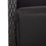 Sillones reclinables jardín con reposapiés 2 uds ratán PE negro de , Sillas de jardín - Ref: Foro24-365241, Precio: 258,03 €,...