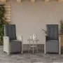 Sillón reclinable jardín y reposapiés 2 uds ratán PE gris claro de , Sillas de jardín - Ref: Foro24-365198, Precio: 295,43 €,...