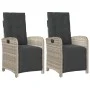 Sillón reclinable jardín y reposapiés 2 uds ratán PE gris claro de , Sillas de jardín - Ref: Foro24-365198, Precio: 295,43 €,...
