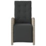 Sillón reclinable jardín y reposapiés 2 uds ratán PE gris claro de , Sillas de jardín - Ref: Foro24-365198, Precio: 265,72 €,...