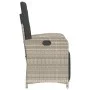 Sillón reclinable jardín y reposapiés 2 uds ratán PE gris claro de , Sillas de jardín - Ref: Foro24-365198, Precio: 295,43 €,...