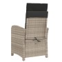 Sillón reclinable jardín y reposapiés 2 uds ratán PE gris claro de , Sillas de jardín - Ref: Foro24-365198, Precio: 265,72 €,...