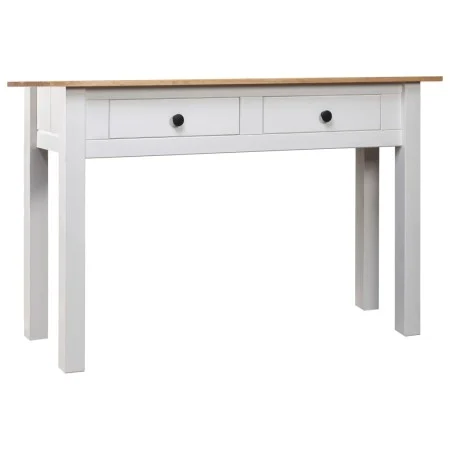 Solid white Panama pine wood console table 110x40x72cm by vidaXL, Side tables - Ref: Foro24-282681, Price: 106,30 €, Discount: %