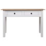 Mesa consola madera maciza pino Panamá blanco 110x40x72cm de vidaXL, Mesas auxiliares - Ref: Foro24-282681, Precio: 115,58 €,...