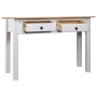 Mesa consola madera maciza pino Panamá blanco 110x40x72cm de vidaXL, Mesas auxiliares - Ref: Foro24-282681, Precio: 115,58 €,...
