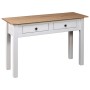 Mesa consola madera maciza pino Panamá blanco 110x40x72cm de vidaXL, Mesas auxiliares - Ref: Foro24-282681, Precio: 115,58 €,...