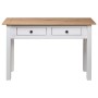 Mesa consola madera maciza pino Panamá blanco 110x40x72cm de vidaXL, Mesas auxiliares - Ref: Foro24-282681, Precio: 115,58 €,...