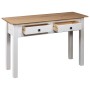 Mesa consola madera maciza pino Panamá blanco 110x40x72cm de vidaXL, Mesas auxiliares - Ref: Foro24-282681, Precio: 115,58 €,...