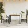 Table and chairs with cushions 3 pieces black synthetic rattan by , Garden sets - Ref: Foro24-3212036, Price: 343,79 €, Disco...