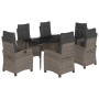 Set comedor jardín 7 pzas y cojines ratán sintético gris de , Conjuntos de jardín - Ref: Foro24-3212787, Precio: 836,68 €, De...