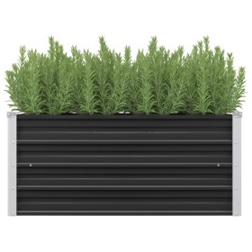 Arriate de acero galvanizado gris antracita 100x40x45 cm de vidaXL, Maceteros y jardineras - Ref: Foro24-45733, Precio: 44,25...