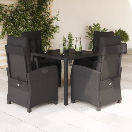 Set de muebles jardín 5 pzas con cojines ratán sintético negro de , Conjuntos de jardín - Ref: Foro24-3212637, Precio: 607,46...