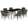 Set comedor jardín 7 pzas y cojines ratán sintético gris de , Conjuntos de jardín - Ref: Foro24-3212034, Precio: 693,08 €, De...