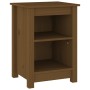 Mesita de noche madera maciza de pino marrón miel 40x35x55 cm de vidaXL, Mesitas de noche - Ref: Foro24-820962, Precio: 56,23...