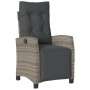 Sillones reclinables jardín con reposapiés 2 uds ratán PE gris de , Sillas de jardín - Ref: Foro24-365243, Precio: 259,36 €, ...