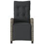 Sillones reclinables jardín con reposapiés 2 uds ratán PE gris de , Sillas de jardín - Ref: Foro24-365243, Precio: 259,36 €, ...