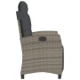 Sillones reclinables jardín con reposapiés 2 uds ratán PE gris de , Sillas de jardín - Ref: Foro24-365243, Precio: 259,36 €, ...
