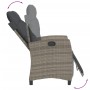Sillones reclinables jardín con reposapiés 2 uds ratán PE gris de , Sillas de jardín - Ref: Foro24-365243, Precio: 259,36 €, ...