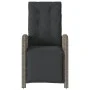 Sillón reclinable de jardín con reposapiés ratán sintético gris de , Sillas de jardín - Ref: Foro24-365187, Precio: 137,67 €,...