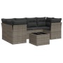 Set de sofás de jardín 7 piezas con cojines ratán PE gris de , Conjuntos de jardín - Ref: Foro24-3249109, Precio: 443,42 €, D...