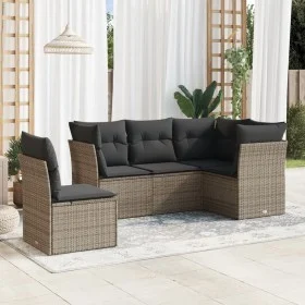 Juego de sofás jardín con cojines 5 pzas ratán sintético gris de , Conjuntos de jardín - Ref: Foro24-3249479, Precio: 321,61 ...