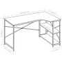 Escritorio para ordenador blanco 120x72x70 cm de vidaXL, Escritorios - Ref: Foro24-20262, Precio: 99,05 €, Descuento: %