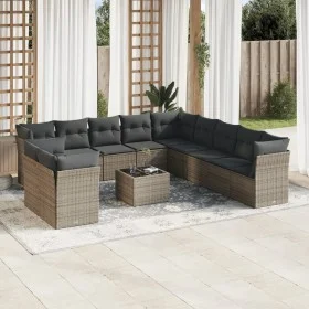 Set de sofás de jardín 12 pzas con cojines ratán sintético gris de , Conjuntos de jardín - Ref: Foro24-3249729, Precio: 766,2...