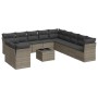 Set de sofás de jardín 12 pzas con cojines ratán sintético gris de , Conjuntos de jardín - Ref: Foro24-3249729, Precio: 775,9...