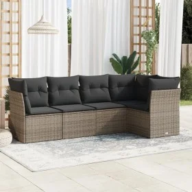 Juego de sofás jardín con cojines 5 pzas ratán sintético gris de , Conjuntos de jardín - Ref: Foro24-3249439, Precio: 321,61 ...