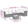 Set de sofás de jardín 7 piezas con cojines ratán PE gris de , Conjuntos de jardín - Ref: Foro24-3249509, Precio: 436,62 €, D...