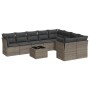 Set de sofás de jardín 10 pzas con cojines ratán sintético gris de , Conjuntos de jardín - Ref: Foro24-3250019, Precio: 628,8...