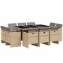 Set comedor de jardín 11 pzas con cojines ratán sintético beige de , Conjuntos de jardín - Ref: Foro24-3210672, Precio: 904,3...
