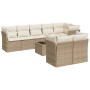Set de sofás de jardín 9 pzas con cojines ratán sintético beige de , Conjuntos de jardín - Ref: Foro24-3249757, Precio: 613,4...