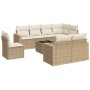 Set de sofás de jardín 9 pzas con cojines ratán sintético beige de , Sofás modulares de exterior - Ref: Foro24-3251585, Preci...