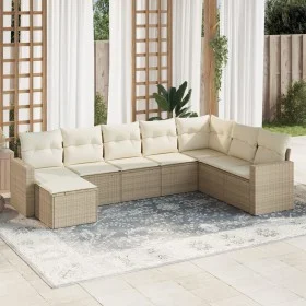 Juego de sofás de jardín con cojines beige 8 pzas ratán PE de , Sofás modulares de exterior - Ref: Foro24-3251695, Precio: 55...