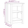 Mesita de noche madera maciza de pino marrón miel 40x35x55 cm de vidaXL, Mesitas de noche - Ref: Foro24-820962, Precio: 56,23...