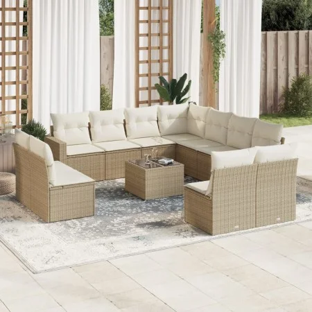 12-piece garden sofa set and brown synthetic rattan cushions by , Modular outdoor sofas - Ref: Foro24-3251475, Price: 828,73 ...