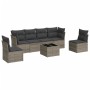 Set de sofás de jardín 7 piezas con cojines ratán PE gris de , Conjuntos de jardín - Ref: Foro24-3249219, Precio: 405,48 €, D...