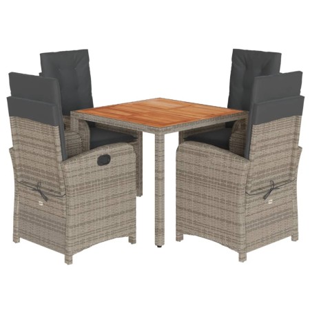 Set comedor de jardín 5 piezas con cojines ratán sintético gris de , Conjuntos de jardín - Ref: Foro24-3212240, Precio: 556,1...