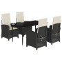 Set de muebles jardín 5 pzas con cojines ratán sintético negro de , Conjuntos de jardín - Ref: Foro24-3212294, Precio: 578,17...