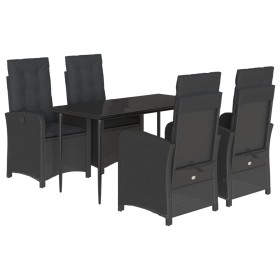 Set de muebles jardín 5 pzas con cojines ratán sintético negro de , Conjuntos de jardín - Ref: Foro24-3212313, Precio: 549,11...